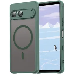 Coque arrière Phonesta AirFrost avec MagSafe pour Sony Xperia 10 VII - Vert mat