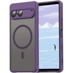 Coque arrière Phonesta AirFrost avec MagSafe pour Sony Xperia 10 VII - Violet mat