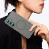 Coque arrière Phonesta AirFrost avec MagSafe pour Samsung Galaxy S25 FE - Vert mat 3