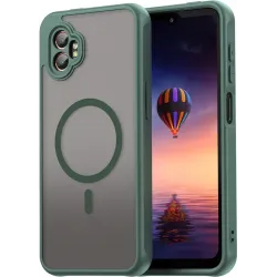 Coque arrière Phonesta AirFrost avec MagSafe pour Samsung Galaxy Xcover 7 Pro - Vert mat