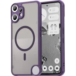 Coque arrière Phonesta AirFrost avec MagSafe pour Nothing CMF Phone 2 Pro - Violet mat