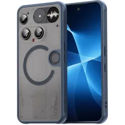 Coque arrière Phonesta AirFrost avec MagSafe pour Nothing Phone (3) - Bleu mat