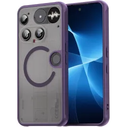 Coque arrière Phonesta AirFrost avec MagSafe pour Nothing Phone (3) - Violet mat