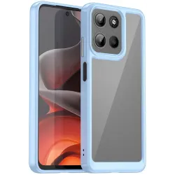 Coque arrière Phonesta Acrylic Hybrid pour Motorola Moto G17/G17 Power/G15/G15 Power - Bleu