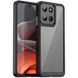 Coque arrière Phonesta Acrylic Hybrid pour Motorola Moto G17/G17 Power/G15/G15 Power - Noir