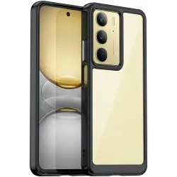Coque arrière Phonesta Acrylic Hybrid pour Realme 14x / C75 - Noir