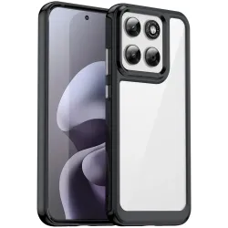 Coque arrière Phonesta Acrylic Hybrid pour Motorola Moto G67/G77 - Noir