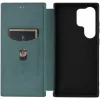 Coque portefeuille Phonesta Carbon Fiber Skin pour Samsung Galaxy S25 Ultra - Vert foncé 5