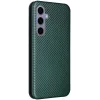 Coque portefeuille Phonesta Carbon Fiber Skin pour Samsung Galaxy S25 - Vert foncé 8