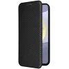 Coque portefeuille Phonesta Carbon Fiber Skin pour Samsung Galaxy S25 Plus - Noir 8
