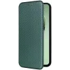 Coque portefeuille Phonesta Carbon Fiber Skin pour Samsung Galaxy S24 FE - Vert foncé 7
