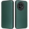 Coque portefeuille Phonesta Carbon Fiber Skin pour OnePlus 13R - Vert foncé 0