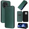 Coque portefeuille Phonesta Carbon Fiber Skin pour OnePlus 13R - Vert foncé 6