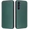 Coque portefeuille Phonesta Carbon Fiber Skin pour Samsung Galaxy A16 - Vert foncé