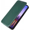 Coque portefeuille Phonesta Carbon Fiber Skin pour Samsung Galaxy A16 - Vert foncé 5
