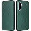 Coque portefeuille Phonesta Carbon Fiber Skin pour Samsung Galaxy A26 - Vert foncé