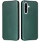 Coque portefeuille Phonesta Carbon Fiber Skin pour Samsung Galaxy A36 - Vert foncé