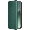 Coque portefeuille Phonesta Carbon Fiber Skin pour Xiaomi 15 - Vert foncé 5