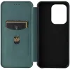 Coque portefeuille Phonesta Carbon Fiber Skin pour Oppo Reno13 - Vert foncé 4