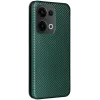 Coque portefeuille Phonesta Carbon Fiber Skin pour Oppo Reno13 - Vert foncé 9