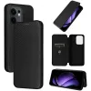 Coque portefeuille Phonesta Carbon Fiber Skin pour Oppo Reno13 F 4G/5G / Reno13 FS 5G - Noir 7