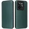 Coque portefeuille Phonesta Carbon Fiber Skin pour Realme GT 7 Pro - Vert foncé