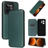 Coque portefeuille Phonesta Carbon Fiber Skin pour Realme GT 7 Pro - Vert foncé 9