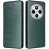 Coque portefeuille Phonesta Carbon Fiber Skin pour Xiaomi Redmi 14C / Xiaomi Poco C75 - Vert foncé