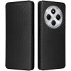 Coque portefeuille Phonesta Carbon Fiber Skin pour Xiaomi Redmi 14C / Xiaomi Poco C75 - Noir