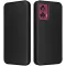 Coque portefeuille Phonesta Carbon Fiber Skin pour Motorola Edge 50 Fusion - Noir