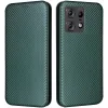 Coque portefeuille Phonesta Carbon Fiber Skin pour Motorola Edge 50 Pro - Vert foncé
