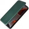 Coque portefeuille Phonesta Carbon Fiber Skin pour Motorola Edge 50 Pro - Vert foncé 5