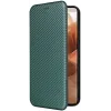 Coque portefeuille Phonesta Carbon Fiber Skin pour Motorola Edge 50 Ultra - Vert foncé 7