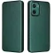 Coque portefeuille Phonesta Carbon Fiber Skin pour Motorola Moto G05 / Moto E15 - Vert foncé