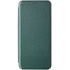 Coque portefeuille Phonesta Carbon Fiber Skin pour Motorola Moto G35 - Vert foncé 8