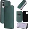 Coque portefeuille Phonesta Carbon Fiber Skin pour Samsung Galaxy S25 Edge - Vert foncé
