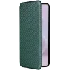 Coque portefeuille Phonesta Carbon Fiber Skin pour Samsung Galaxy S25 Edge - Vert foncé 2