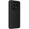 Coque portefeuille Phonesta Carbon Fiber Skin pour Xiaomi Redmi Note 15 4G/5G / Xiaomi Poco M8 - Noir 2