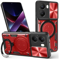 Coque arrière Phonesta CamLock pour Xiaomi Poco X7 Pro - Rouge