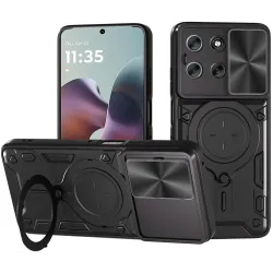 Coque arrière Phonesta CamLock pour Motorola Moto G56 - Noir