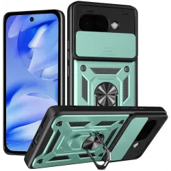 Coque arrière Phonesta CamShield pour Google Pixel 9a - Vert