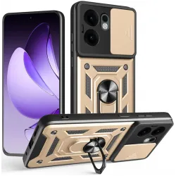 Coque arrière Phonesta CamShield pour Oppo Reno13 F 4G/5G / Reno13 FS 5G - Or