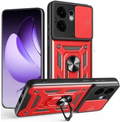 Coque arrière Phonesta CamShield pour Oppo Reno13 F 4G/5G / Reno13 FS 5G - Rouge
