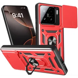 Coque arrière Phonesta CamShield pour Xiaomi 15 - Rouge