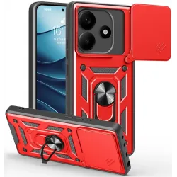 Coque arrière Phonesta CamShield pour Xiaomi Redmi Note 14 5G - Rouge