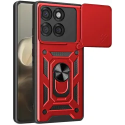 Coque arrière Phonesta CamShield pour Motorola Edge 60 Pro - Rouge