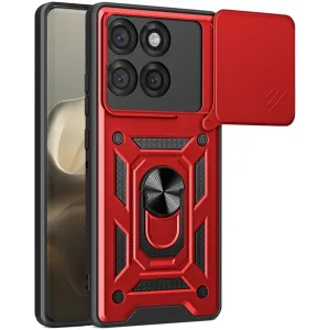 Coque arrière Phonesta CamShield pour Motorola Edge 60 Pro - Rouge