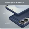 Coque arrière en silicone Phonesta Carbon pour Samsung Galaxy S25 Edge - Bleu 7
