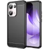 Coque arrière en silicone Phonesta Carbon pour Oppo Reno13 Pro - Noir