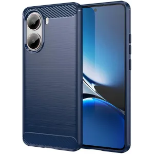 Coque arrière en silicone Phonesta Carbon pour Xiaomi Poco X7 Pro - Bleu